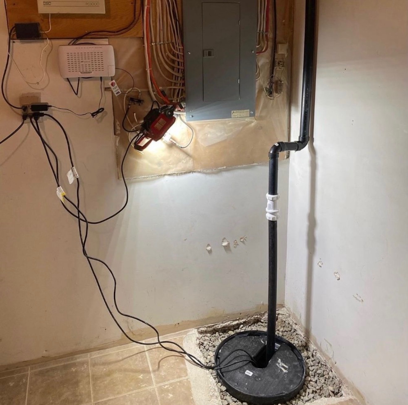 Finished sump pump