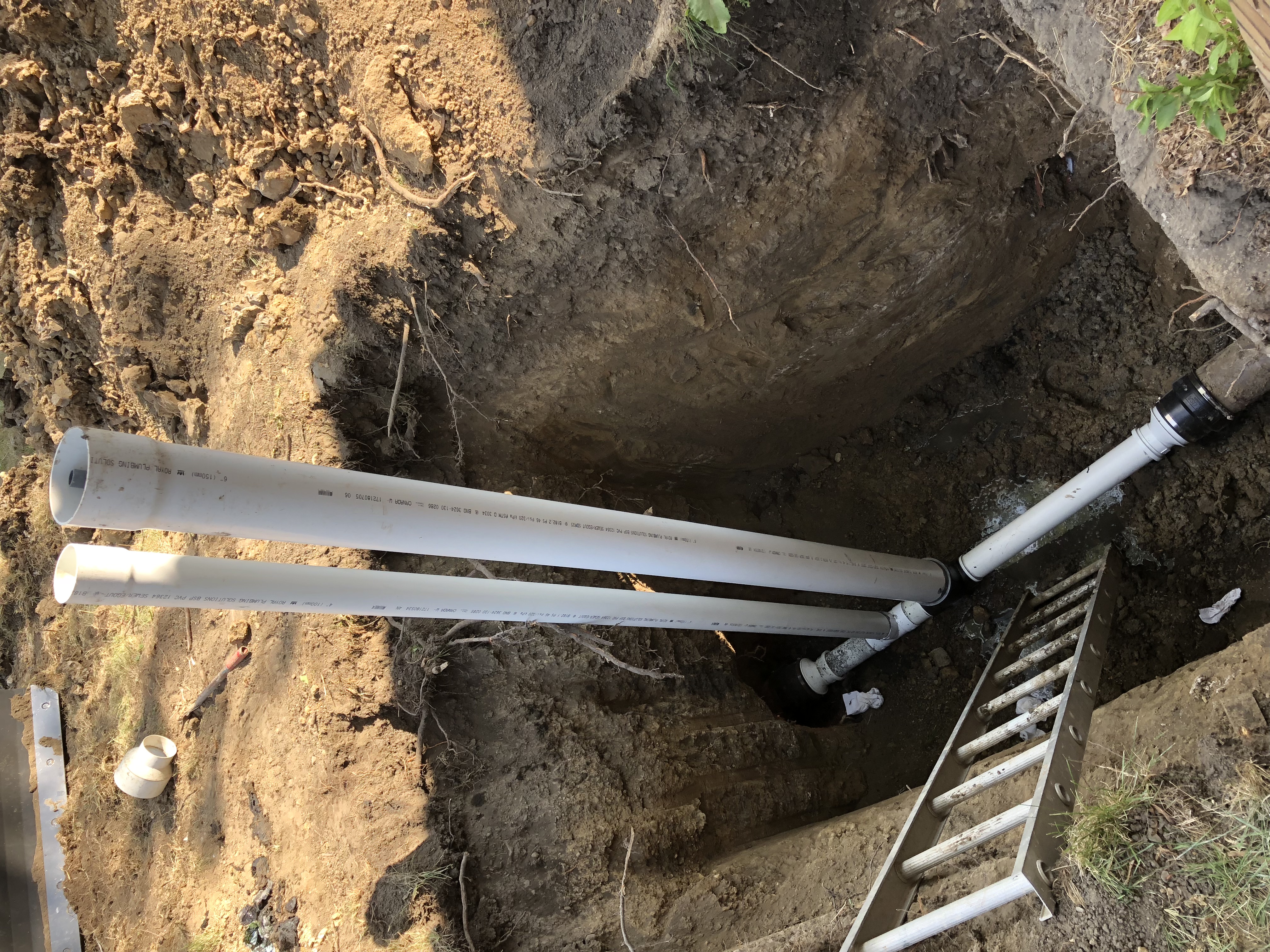 Sewer line installation