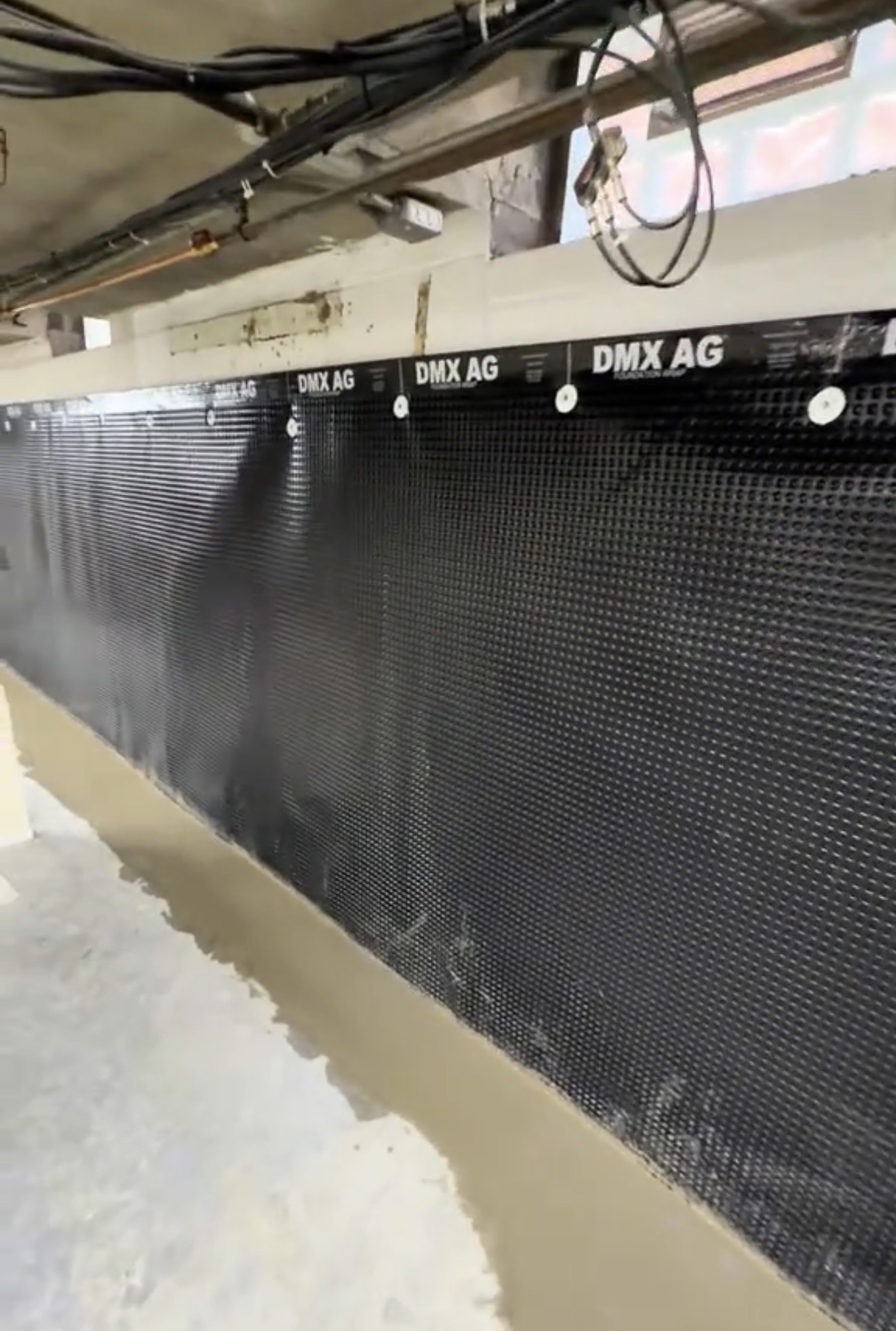 Interior waterproofing membrane
