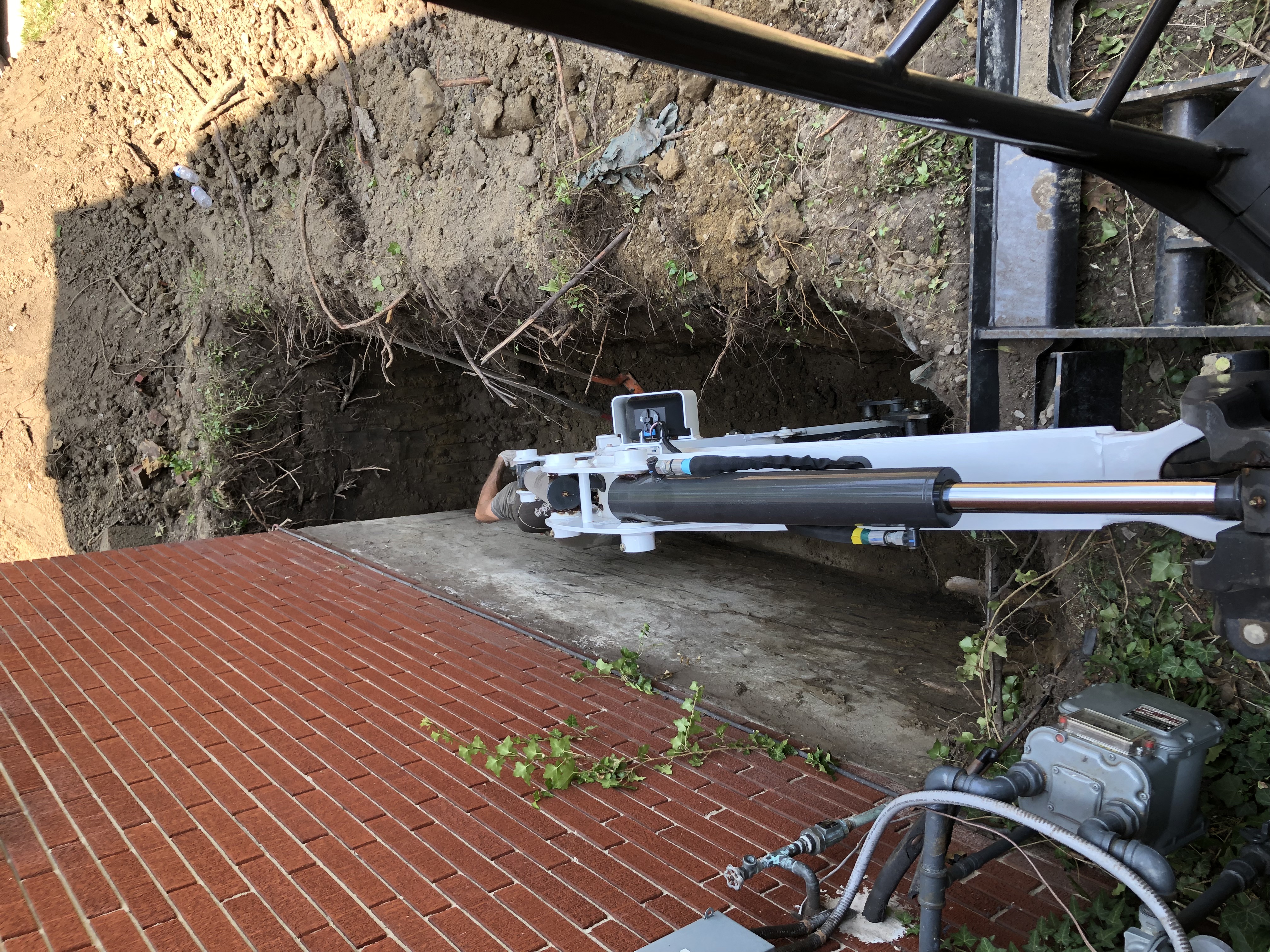 Exterior waterproofing excavation