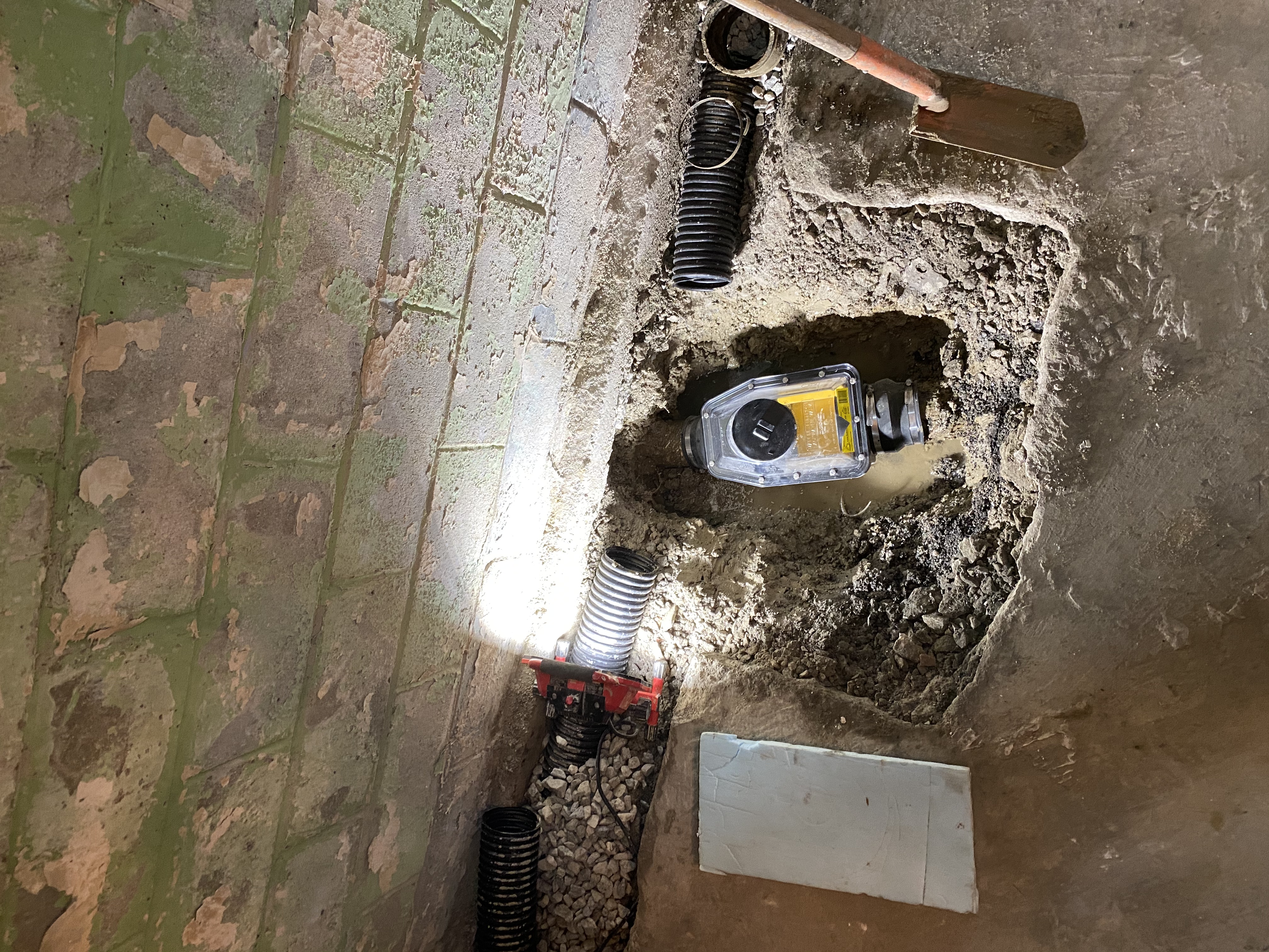 Complete sump pump installation