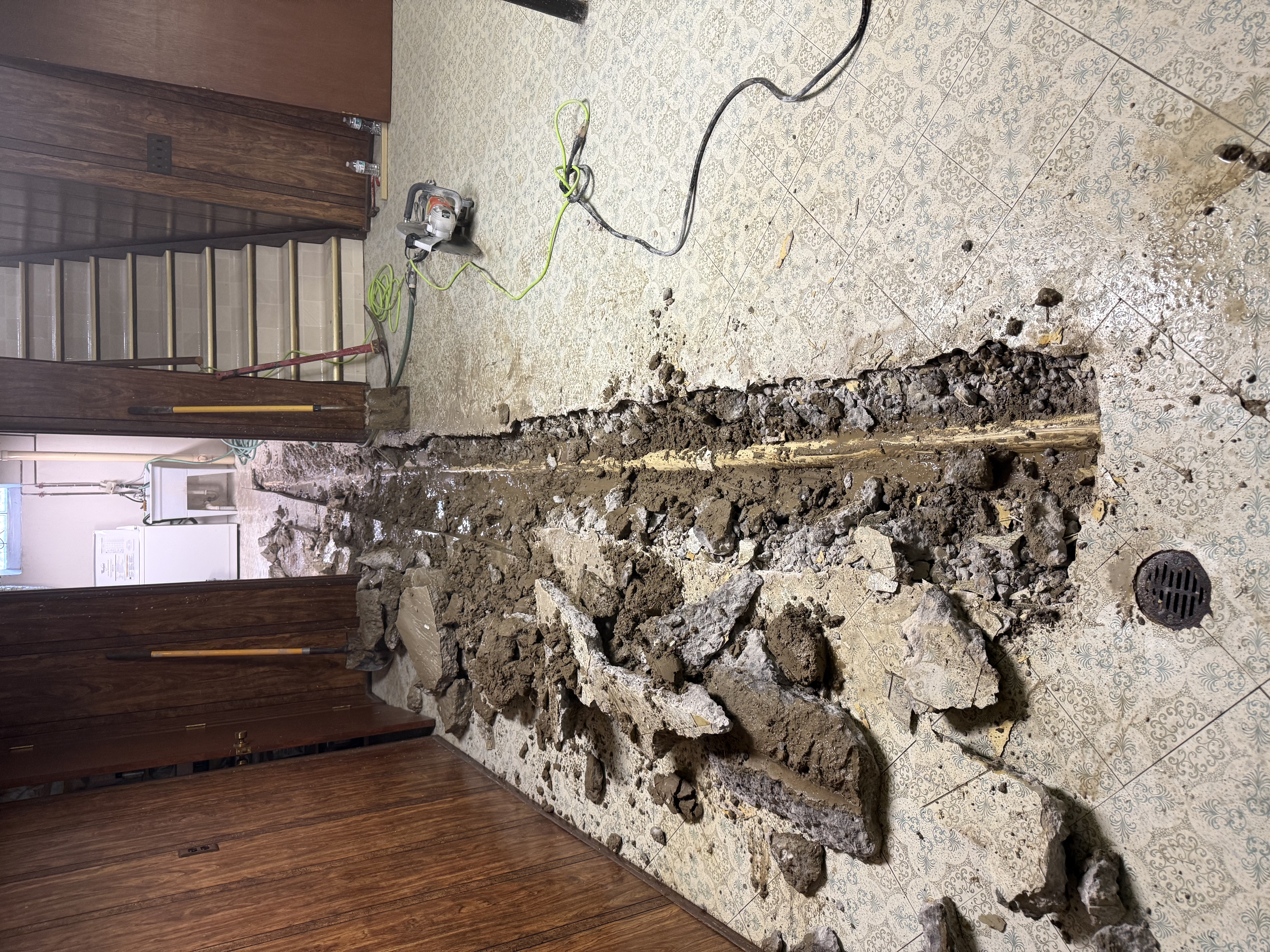 Interior sewer plumbing replacement