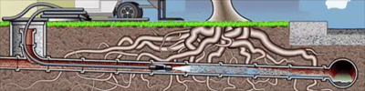 Real-time hydrojet drain cleaning demonstration removing stubborn pipe obstructions