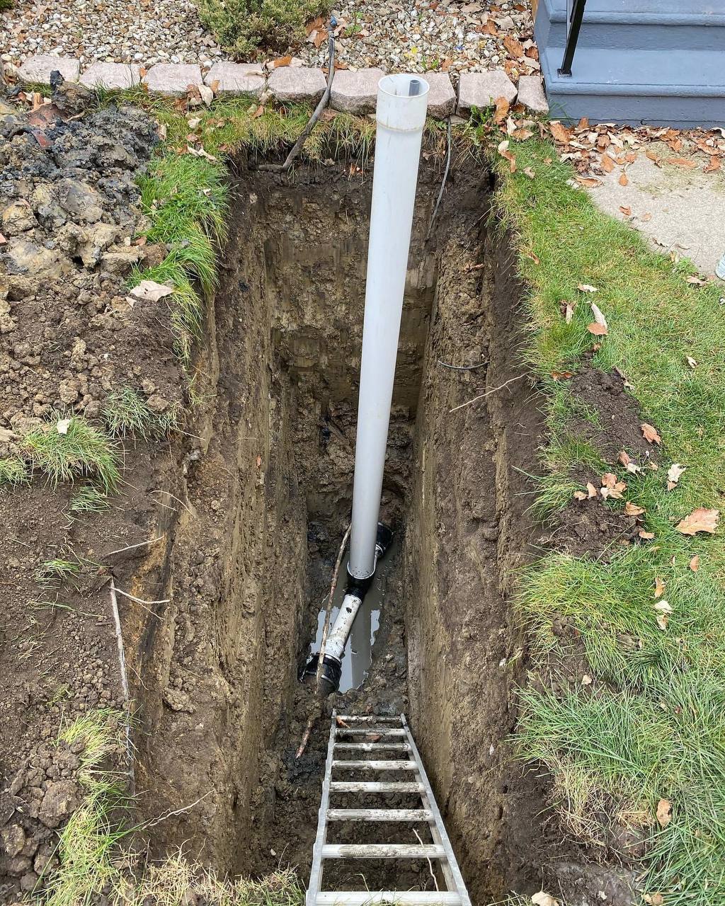 Complete sewer line assessment and location documentation for repair project