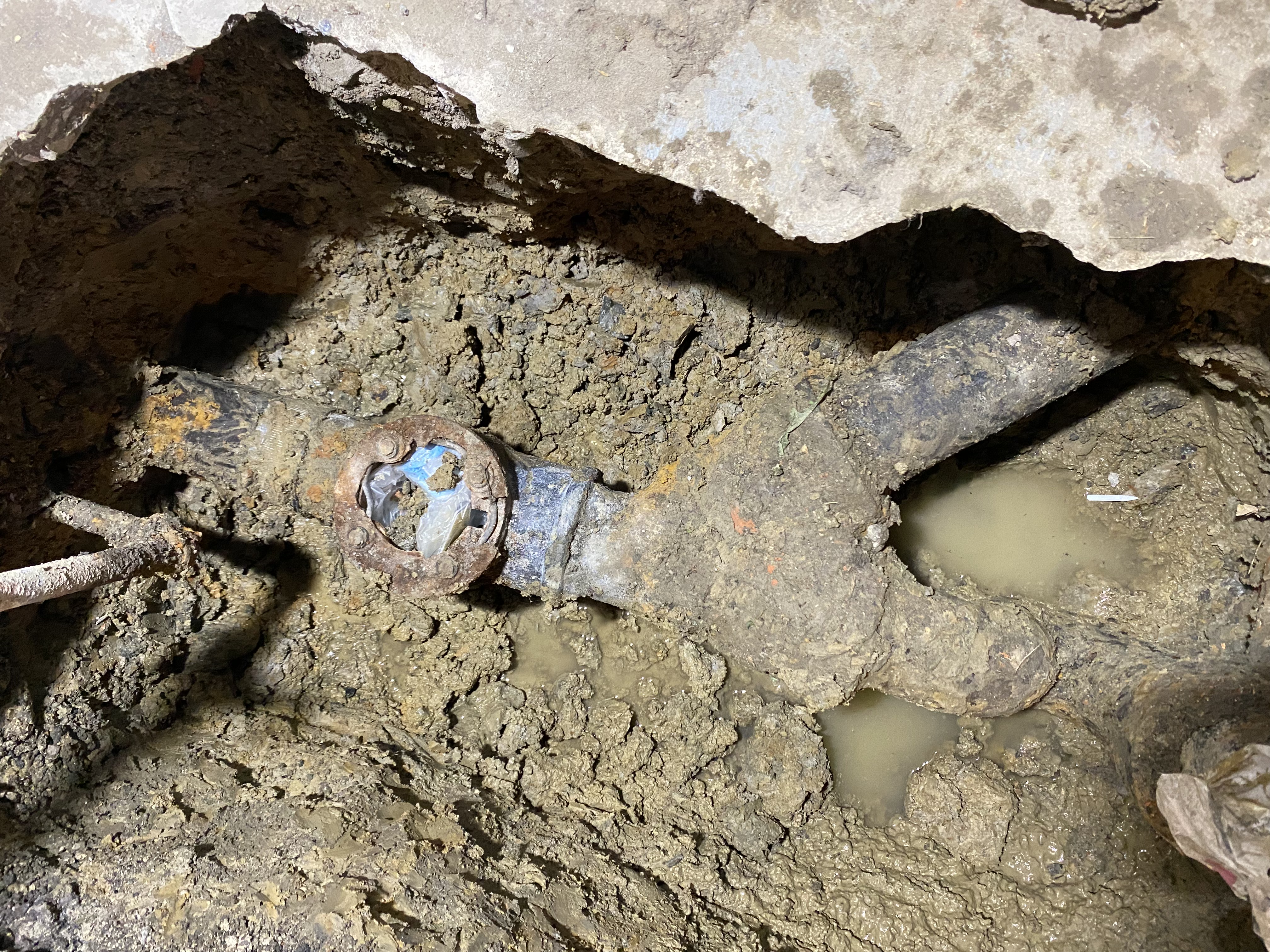 Backwater valve excavation