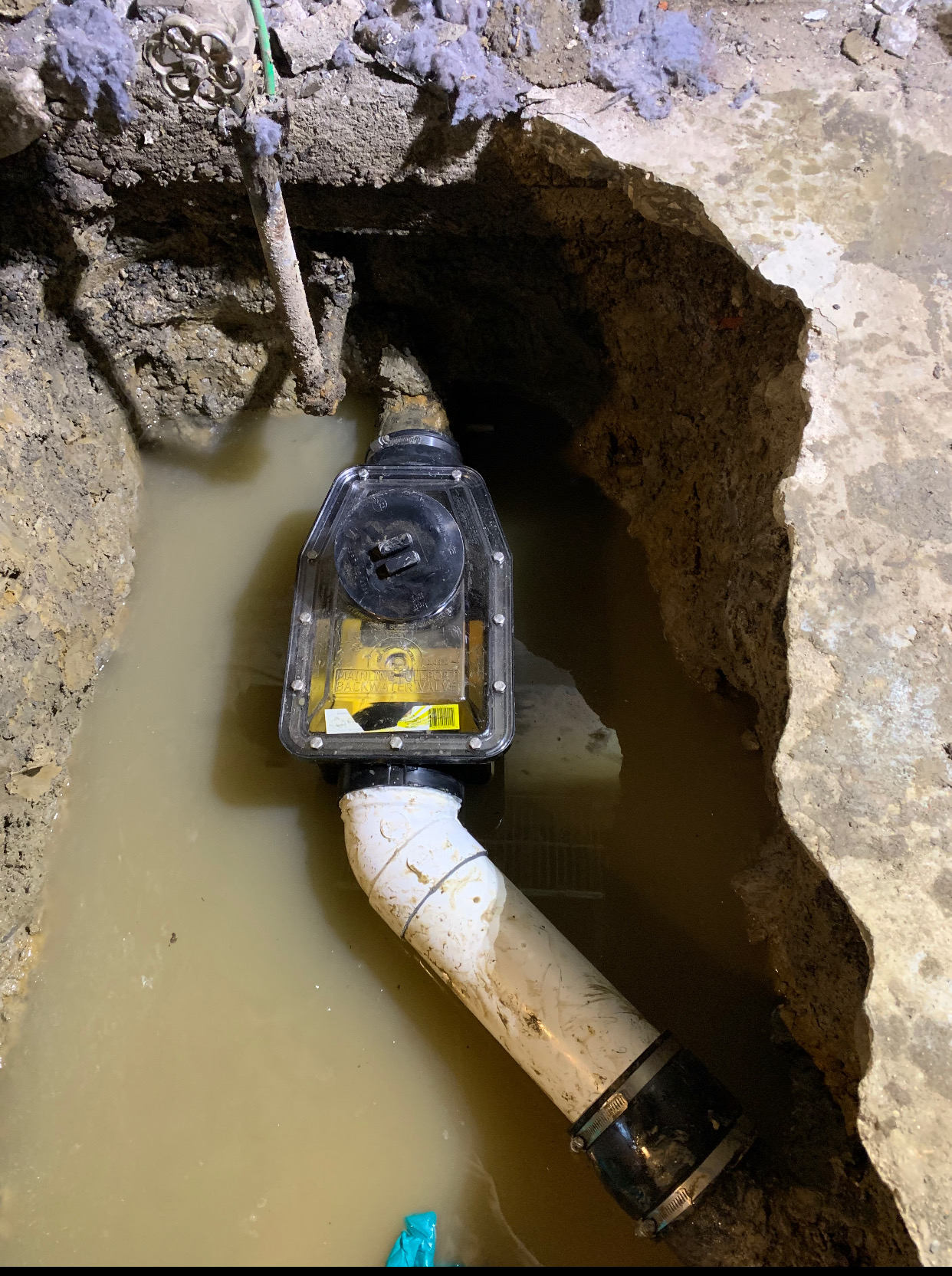 Completed backwater valve